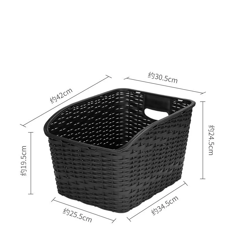 Large Size Plastic Bike Rear Pets Store Schoolbags Carrier Rack Basket Bicycle Rear Baskets
