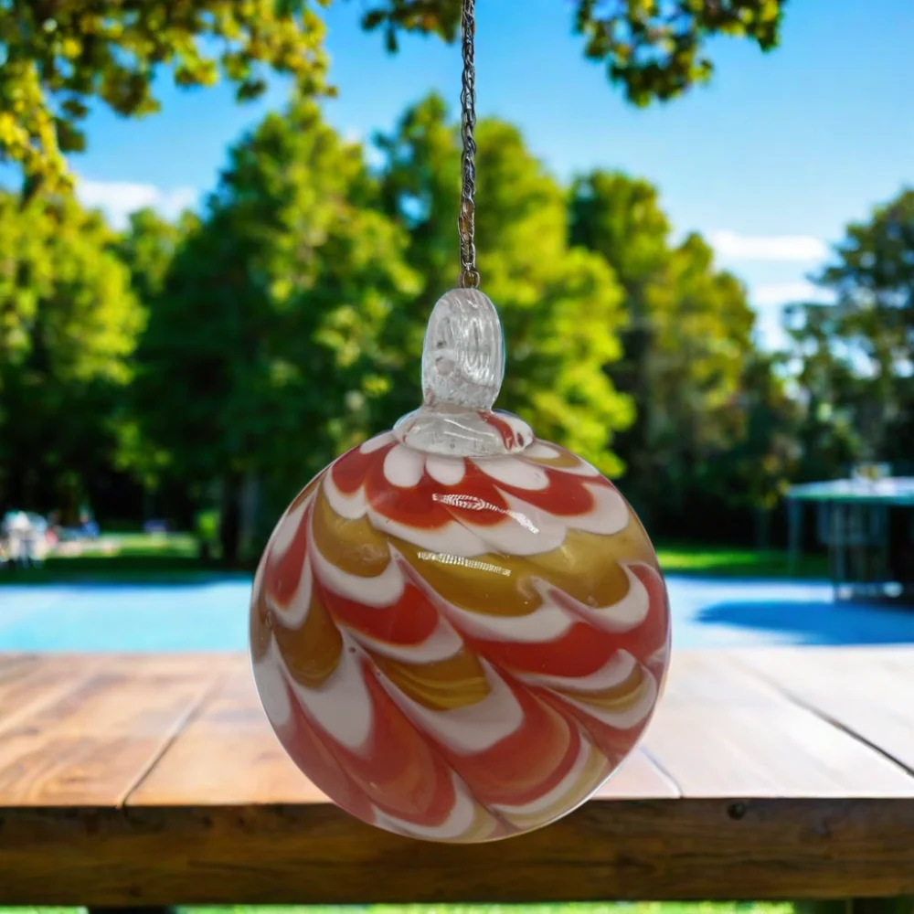 Handmade Glass Hanging Balls for Decorating Hanging Trees Part of Glass Crafts
