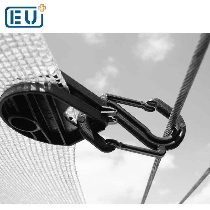 Agriculture plastic locking s hook plastic injection clip black circle plastic clip shade net cloth clamp