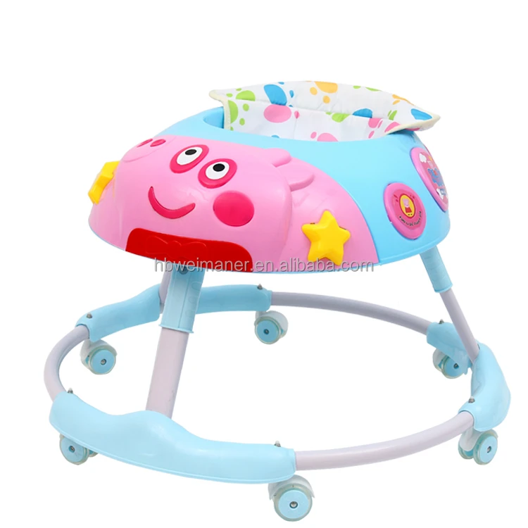 Fashion high chair toy cartoon round baby walkers musical baby walkers