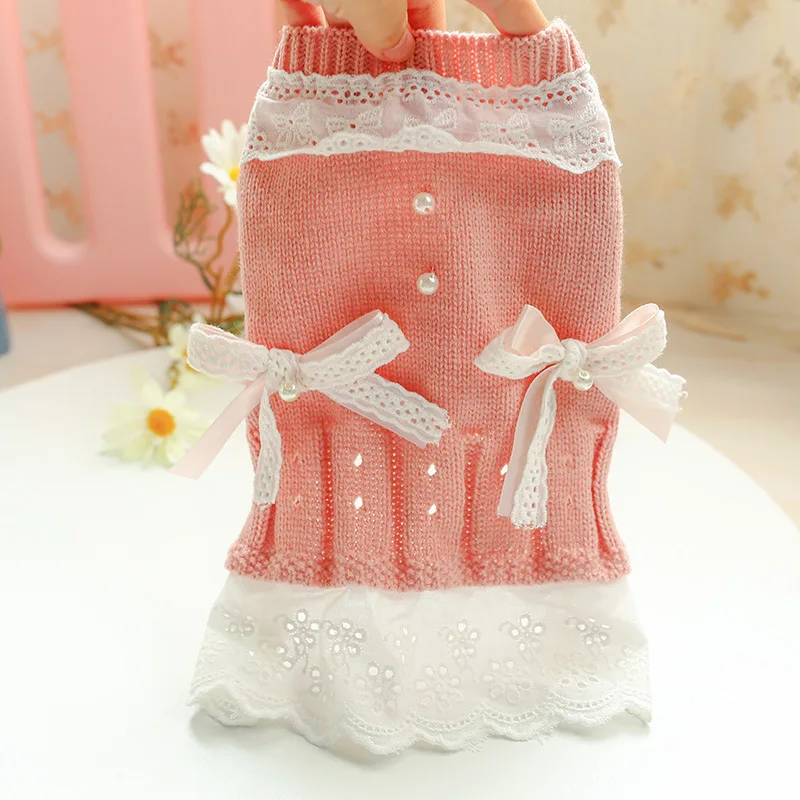Lovely Dog Dress Wedding Party Pet Accessories Soft Dog Wear Clothes