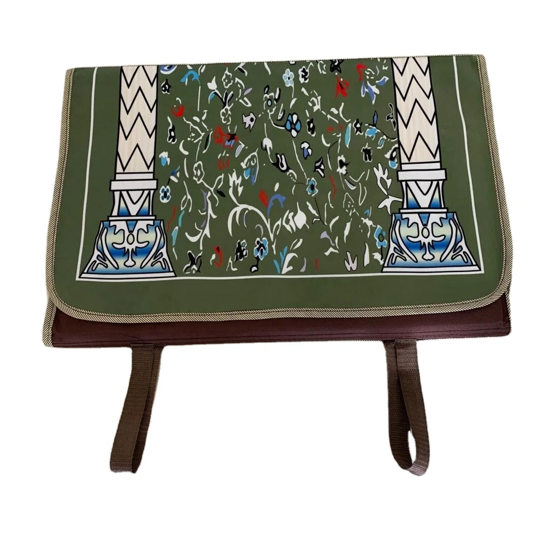  100% polyester Factory Mosque Muslim Prayer Mat Polyester Foldable Rug With