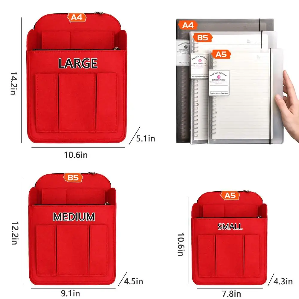 Felt Backpack Organizer Insert A4 Tall Purse Bag Organizer