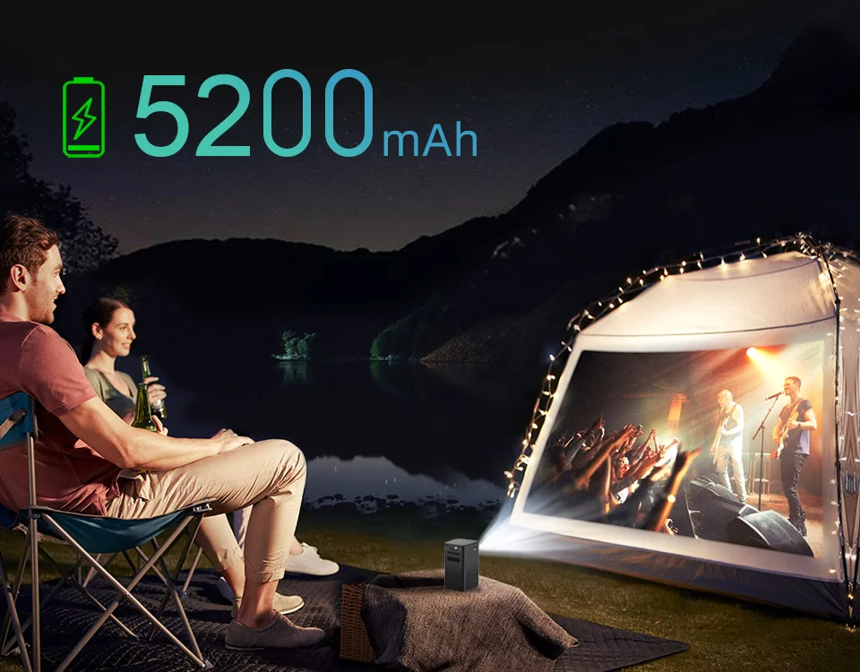 BYINTEK P20 Mini DLP Projector 4K Android 9.0 WiFi BT 1080P Support Portable Wireless Movie Video Home Theater System projector