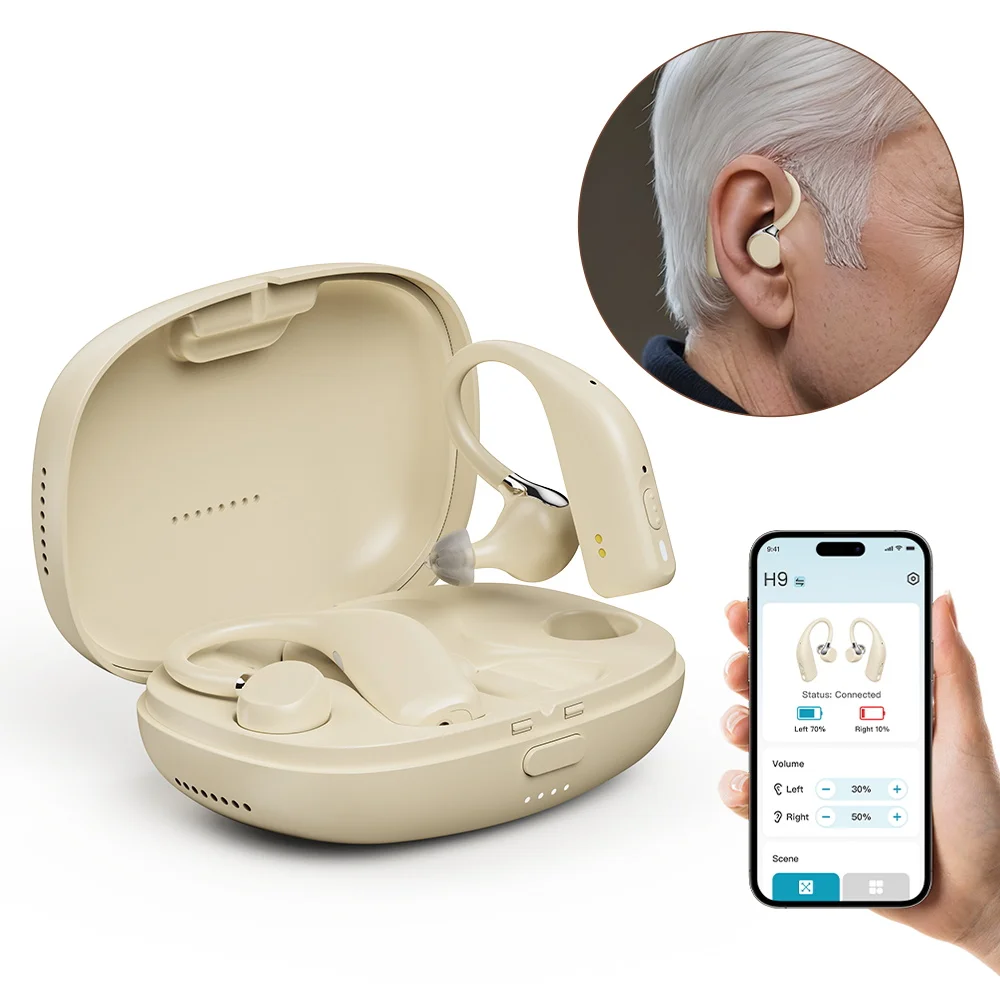 Лидер продаж 50 каналов модное мини-устройство для зарядки IP68 перезаряжаемые слуховые аппараты 60 дБ слуховой усилитель глухоты