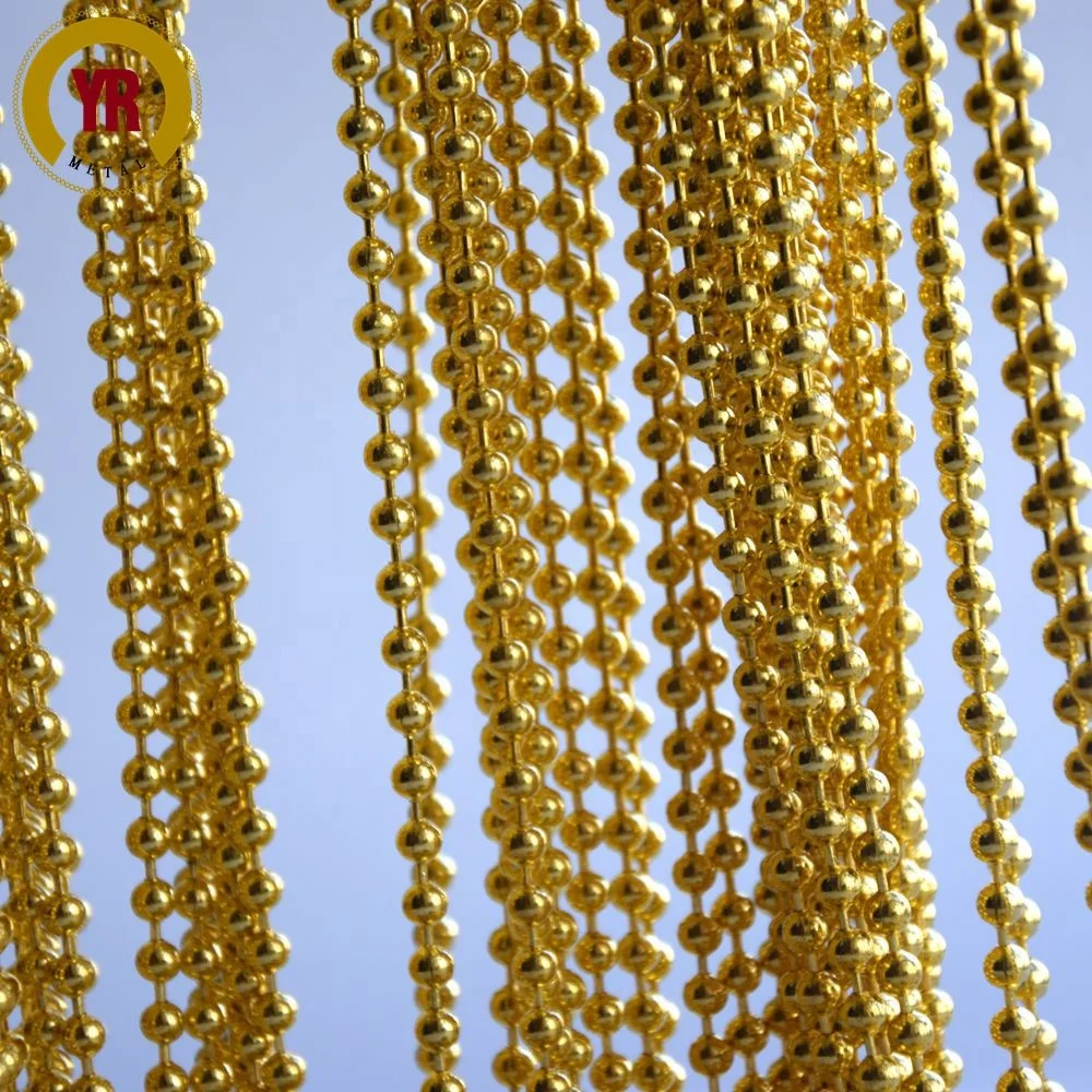 interior  ball divider chain metal gold curtain