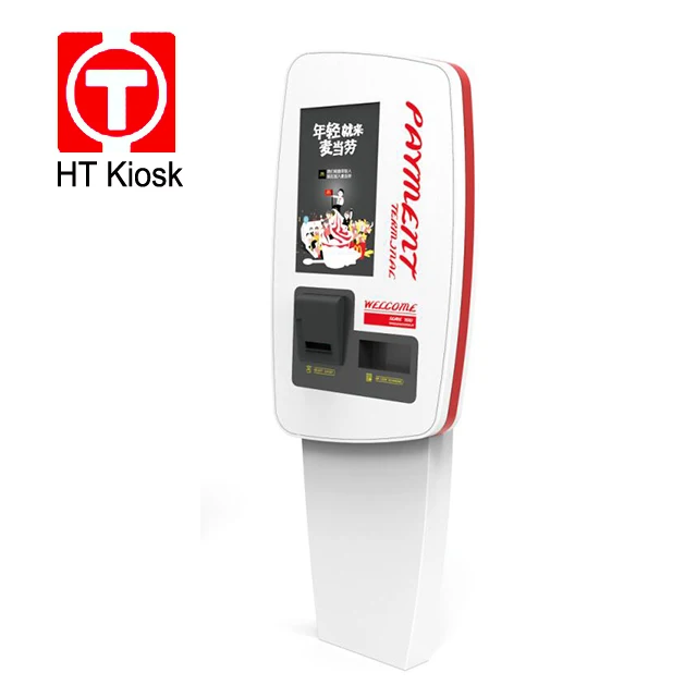 touch screen Self service terminal checkout kiosk for supermarket fast food restaurant gas station payment