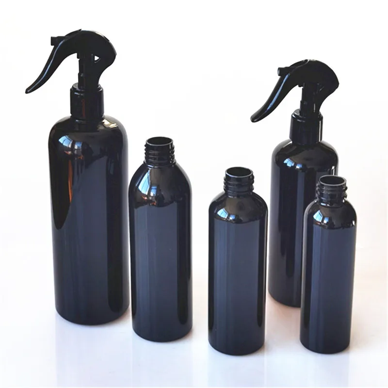 MUB Room Spray Bottles 100ml 150ml 200ml 250ml 300ml 500ml Black Round Plastic Perfume Spray Bottle