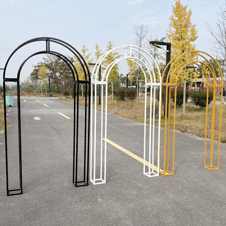 JAROWN New Wedding Props Truss Arch Background Ornaments Wedding Stage Curved Square Pillars Arched Door Decoration Flower Stand