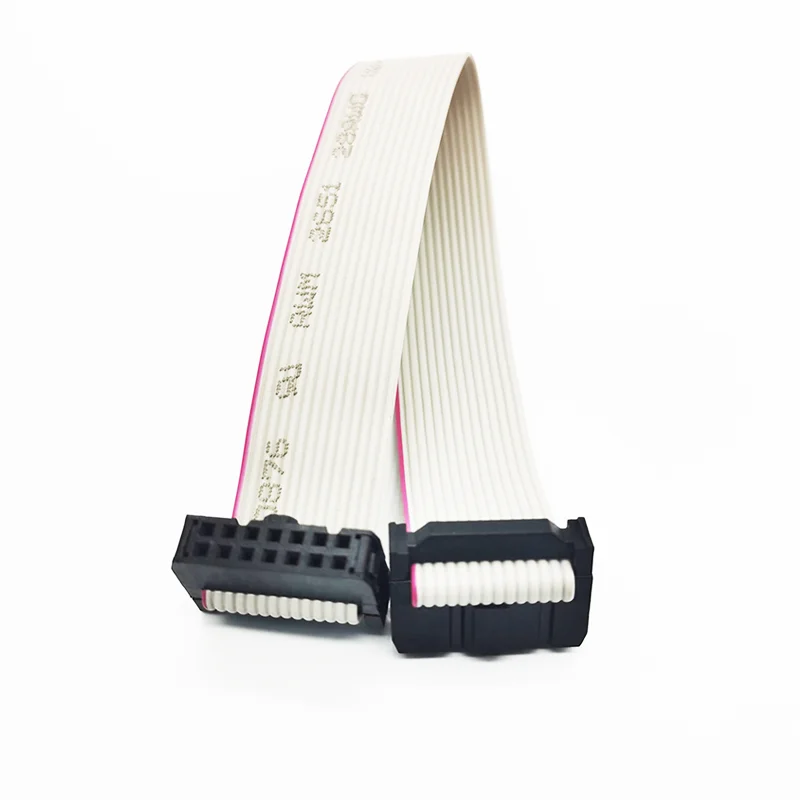 Cable Assembly Rectangular Socket 1.27mm 2.0mm 2.54 mm Pitch FC 6/8/10/12/14/16/18/20/24/26/30 Pin Gray Flat Ribbon IDC Cable