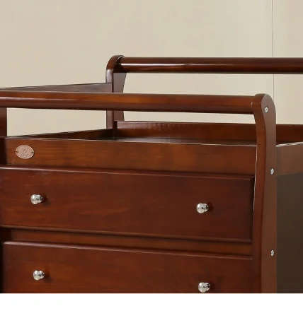 European style diaper changing table baby care table red brown baby care table customizable