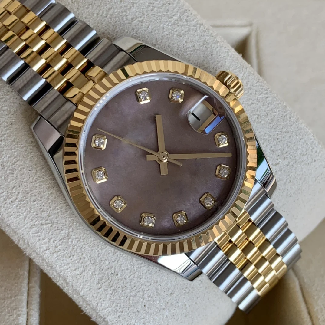 3A Quality Wrist Watch Brands for women Silver Stainless Steel Luminous Automatic Mechanical Movement Pocket Watch Sport Watch