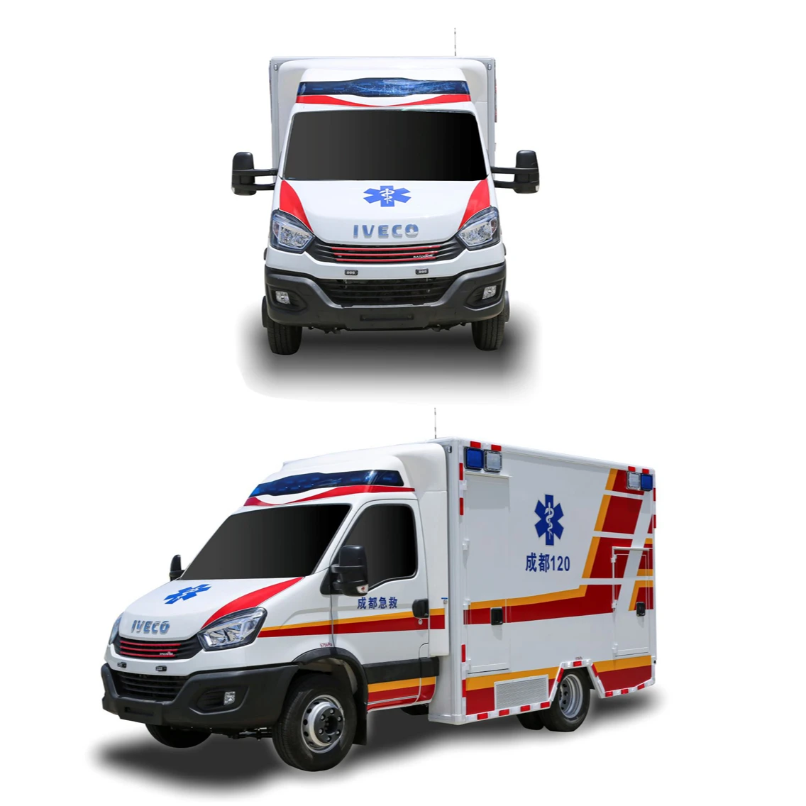 NAVECO Ousheng Box Monitoring Ambulance Vehicle (4.5t Version) Euro 5 Automatic White+red Yuzhou Brand 130km/h 3 - 8m 3300mm
