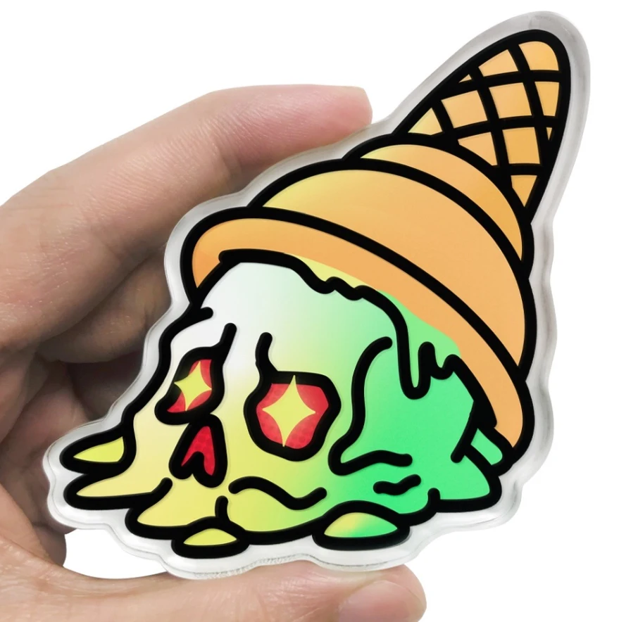 Cute Design Custom Pattern Animal Acrylic Resin Clear Fridge Magnet