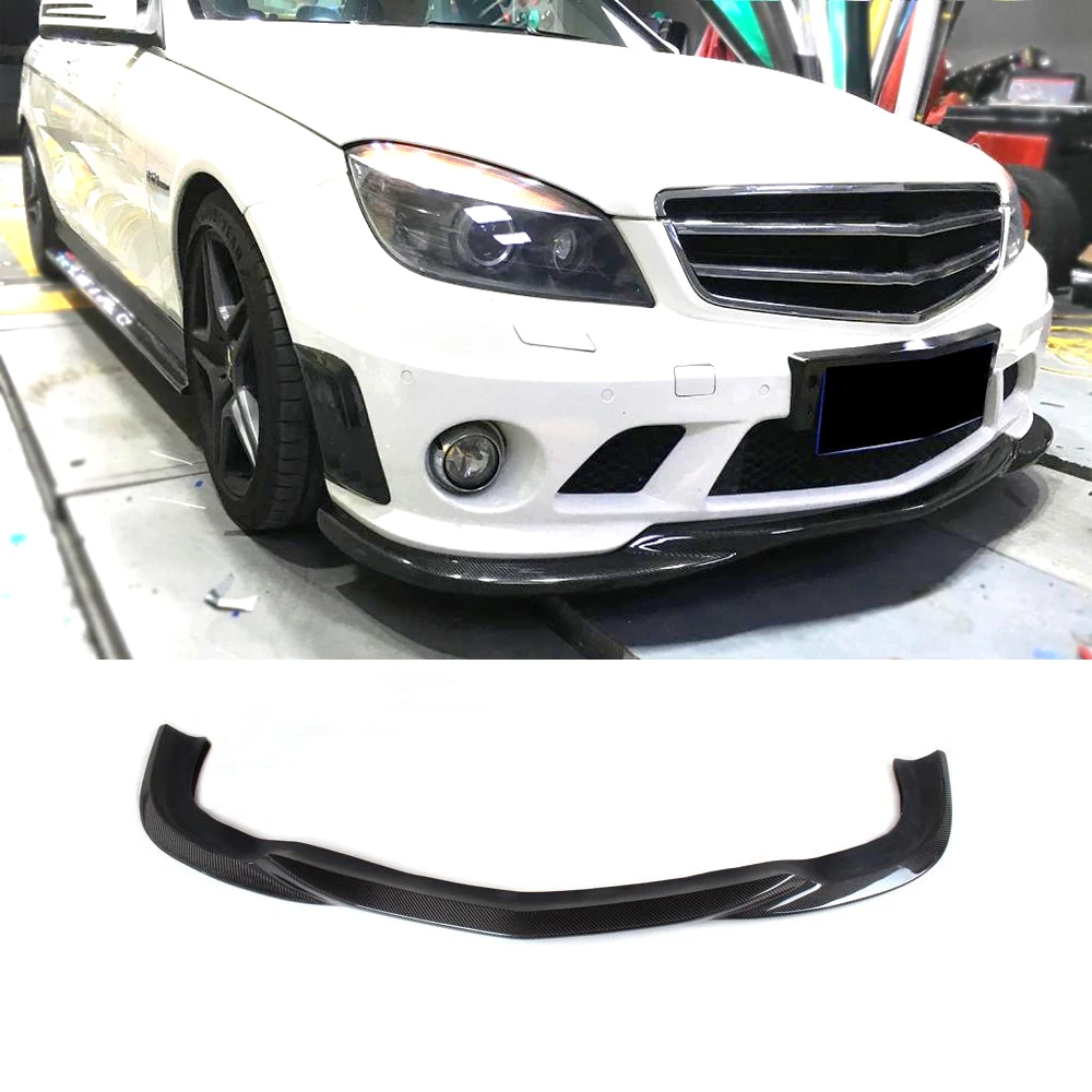 High precision Upgrade Carbon Front Bumper Lip Splitters for Mercedes Benz W204 C63 AMG 2008 - 2011