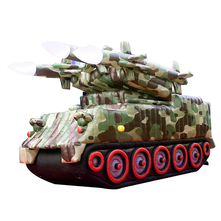 7X2.8X3.8M Inflatable Missile Tank For Decoration Missile Launcher Inflatable Tank Model