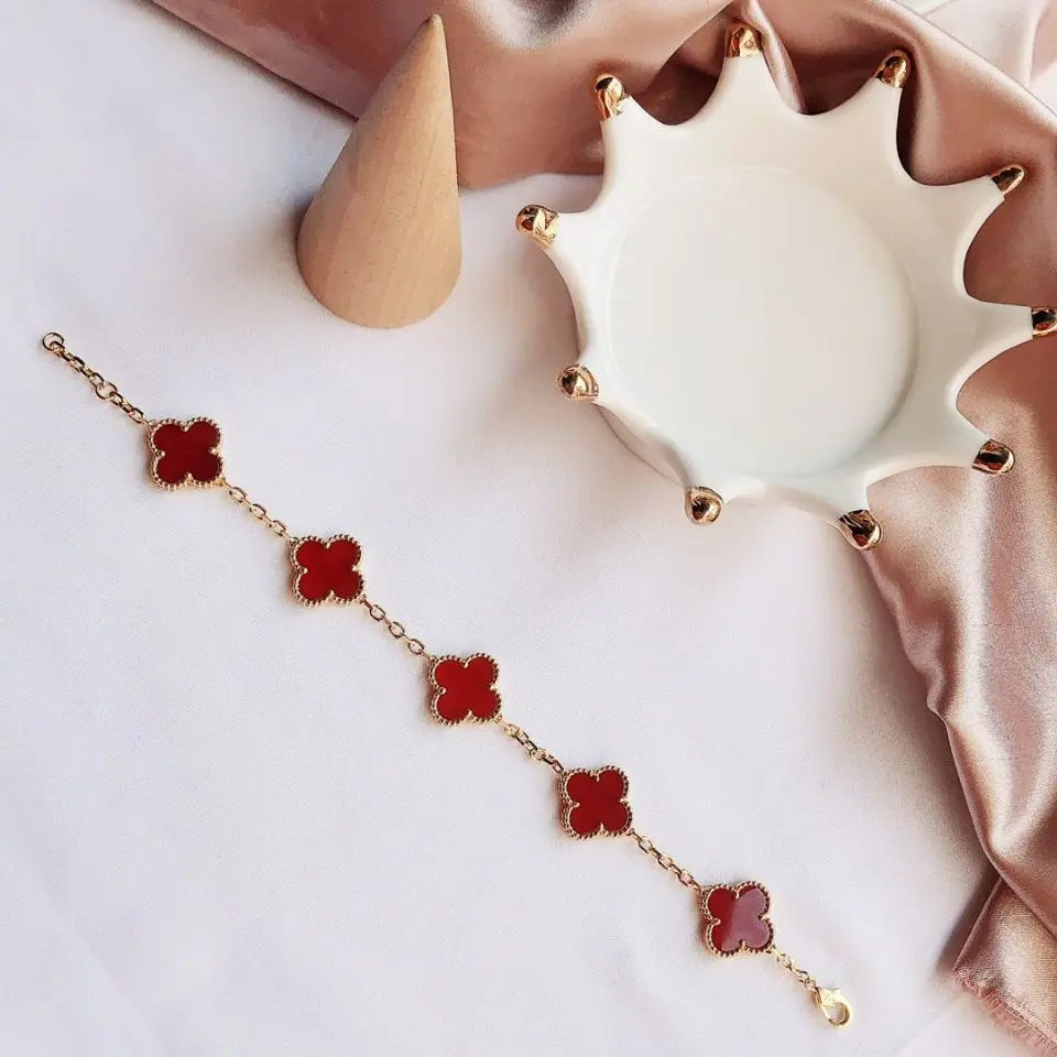 Fashion Designer Jewelry Brand Jewelry Luxury 316L Stainless Steel Charm Brand Clover Bracelet For Women