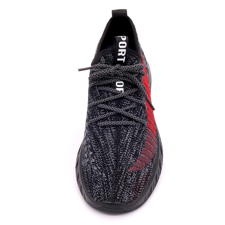
new fashion breathable insole ayakkab wear-resisting zapatos anti slip outsole sepatu men sport upper fly knit material shoes 