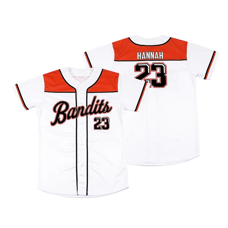 High quality full button personalized youth plain baseball jersey wholesale in stock