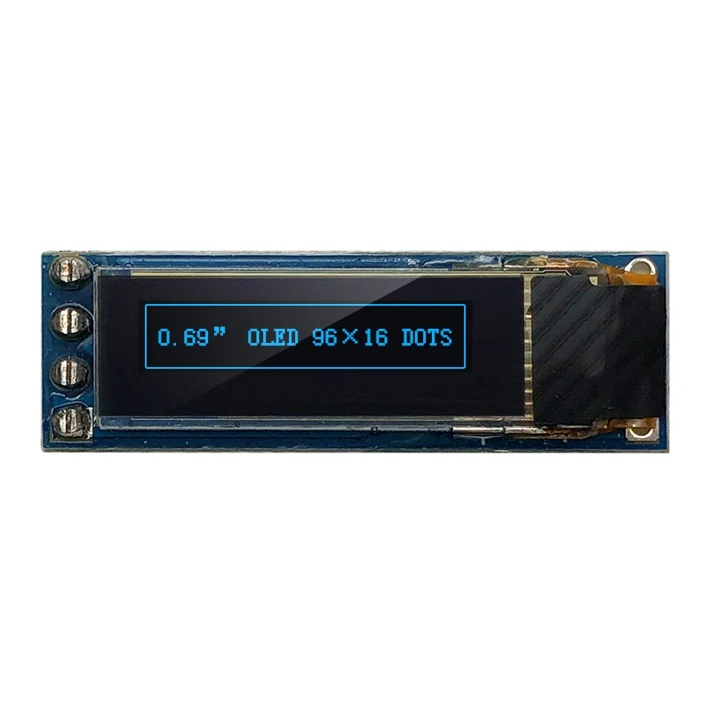 4 Pins 96x16 OLED Display Module 0.69 Inch  I2C IIC SSD1306 3V 5V Compatible