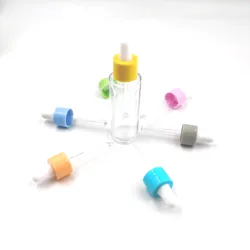 Custom 22/400 24/400 24/410 Pipette Clear Plastic Oil Dropper Easy To Use