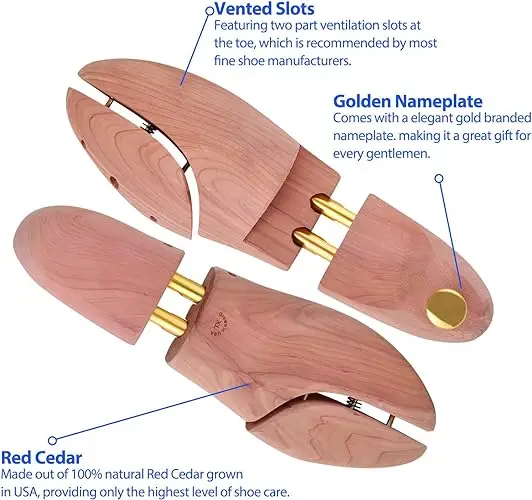 Popular Customized Shoe Trees Red Cedar Wood Shoe Tree Adjustable Shoe Trees