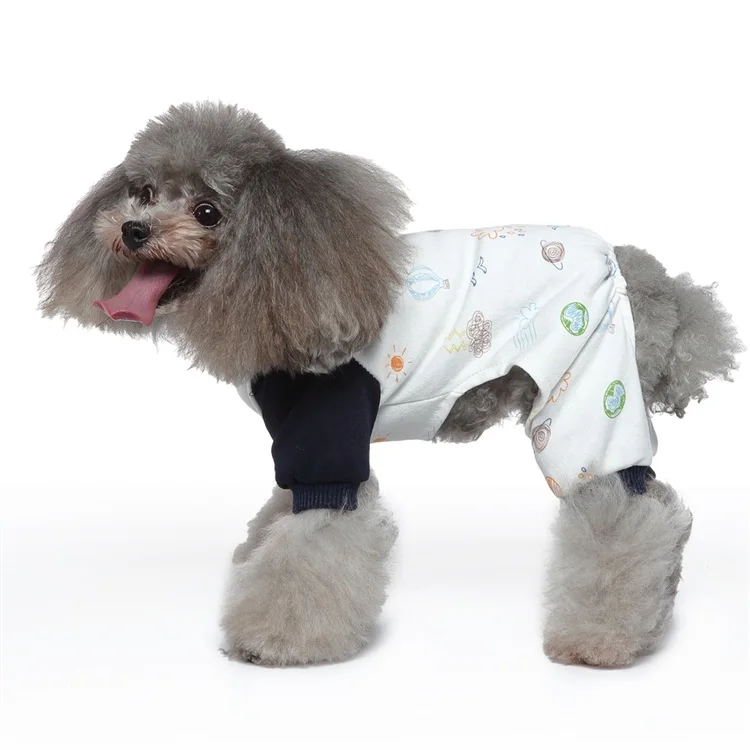 Good Cute Cartoon Pet Apparel  Soft Cotton Indoor Dog Clothes Pet Pajamas China Wholesale Price for Pets Poodle Dog Clothes