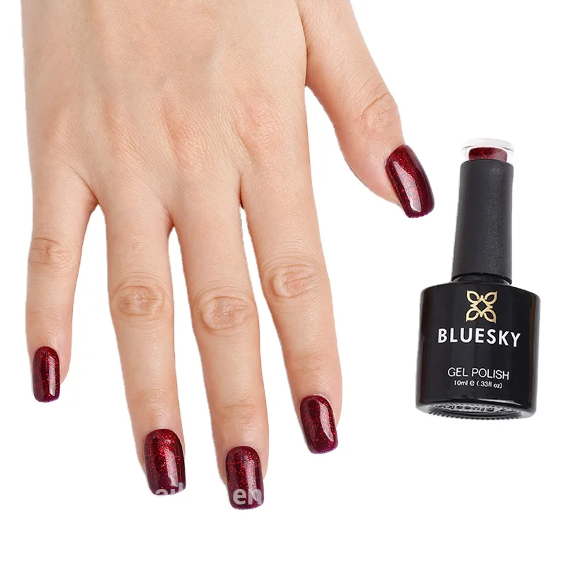 Newest holiday colors BLUESKY soak off uv gel nail polish
