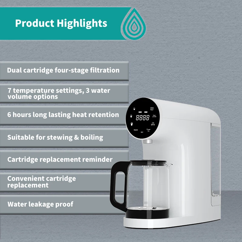 Reverse Osmosis Water Filter Countertop RO Water Filtration System, Home Water Purifier