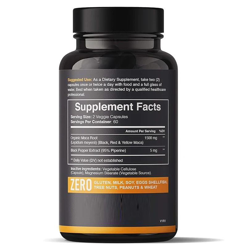 Private Label OEM Maca Extract Tablet Power Tablet Stong Maca Capsules with GMP