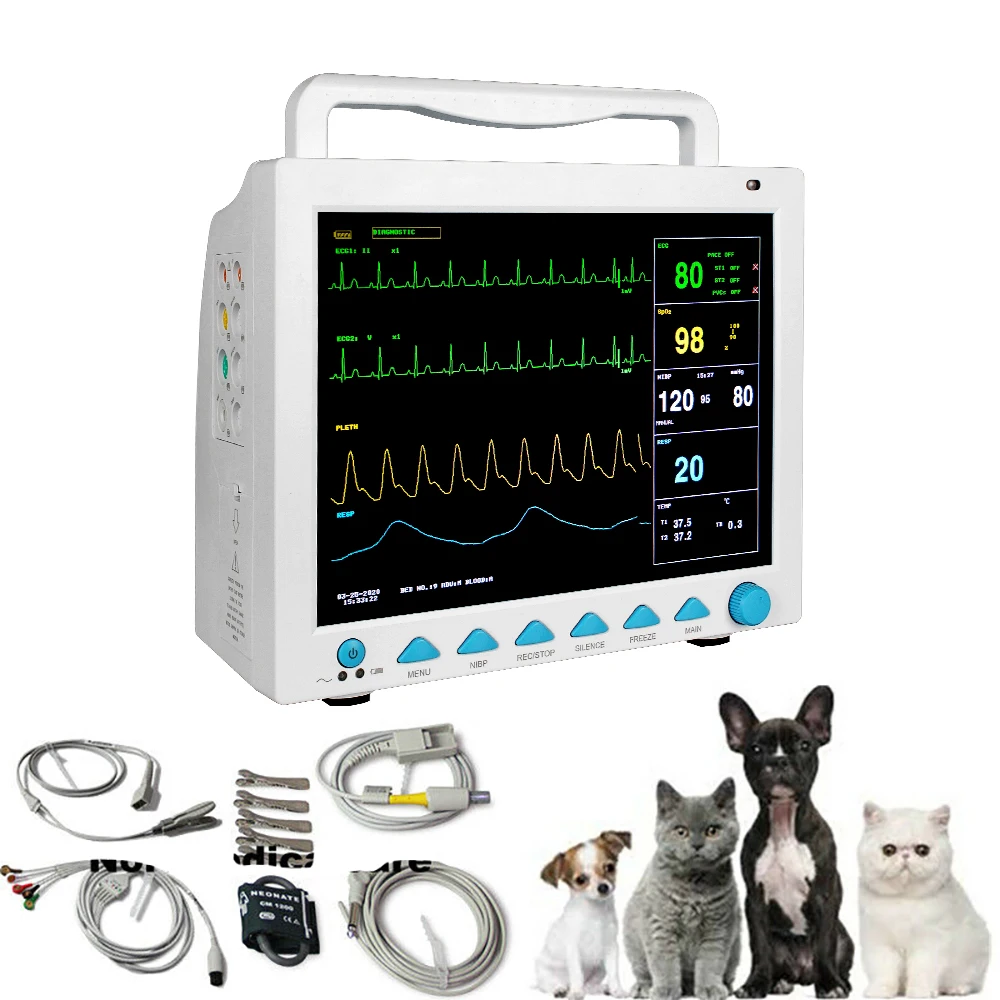 CONTEC LCD High resolution screen CMS8000-Vet Veterinary Patient Monitor