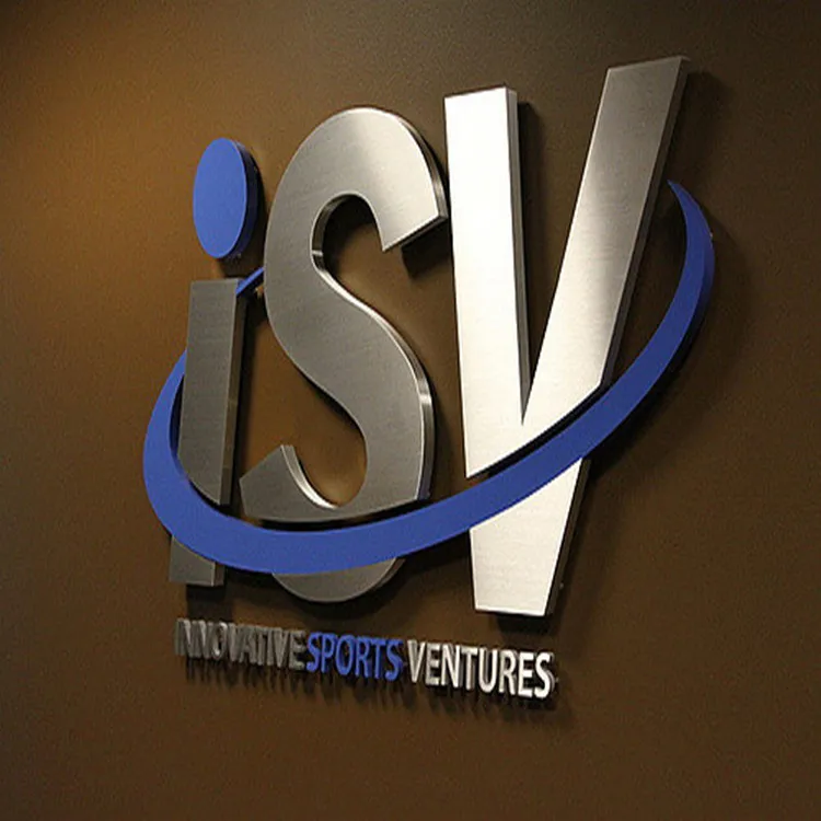 wholesale high quality custom metal ss 304 stainless steel mirror silver polished 3d logo channel letter sign