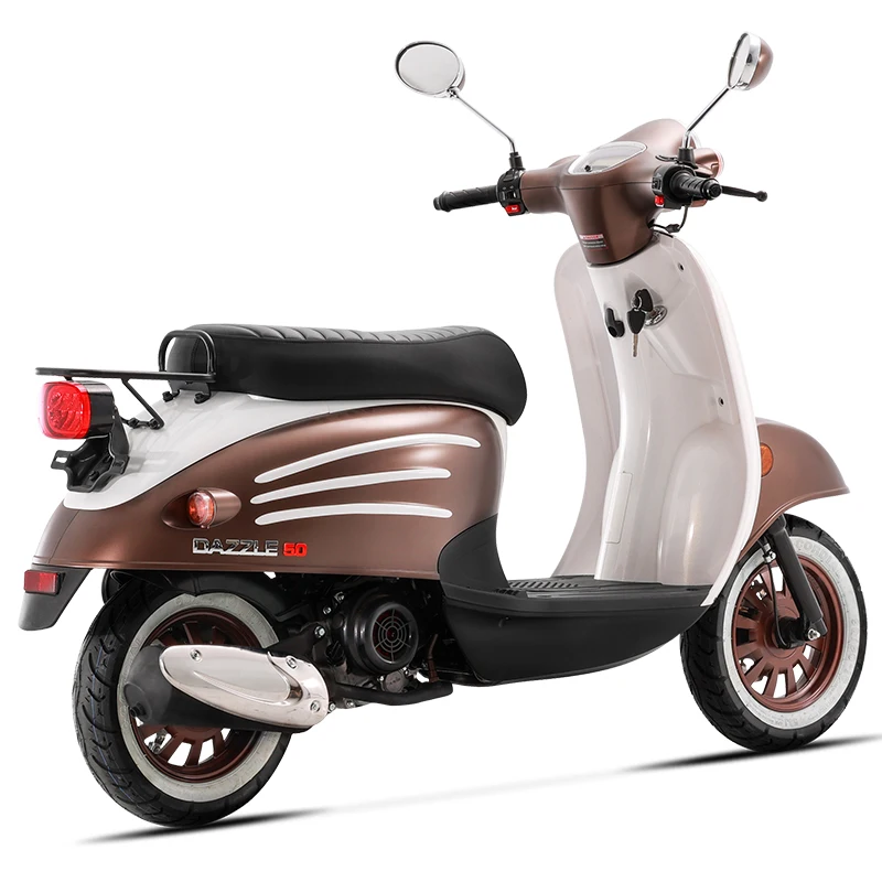 Оптовая Продажа с фабрики модные высококачественные газовые скутеры 50cc 4-тактные бензиновые низким расходом топлива бензиновый мопед для взрослых