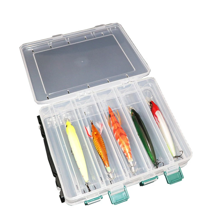 Оптовая продажа, недорогая портативная Водонепроницаемая коробка для рыболовных снастей двойного размера из полипропилена