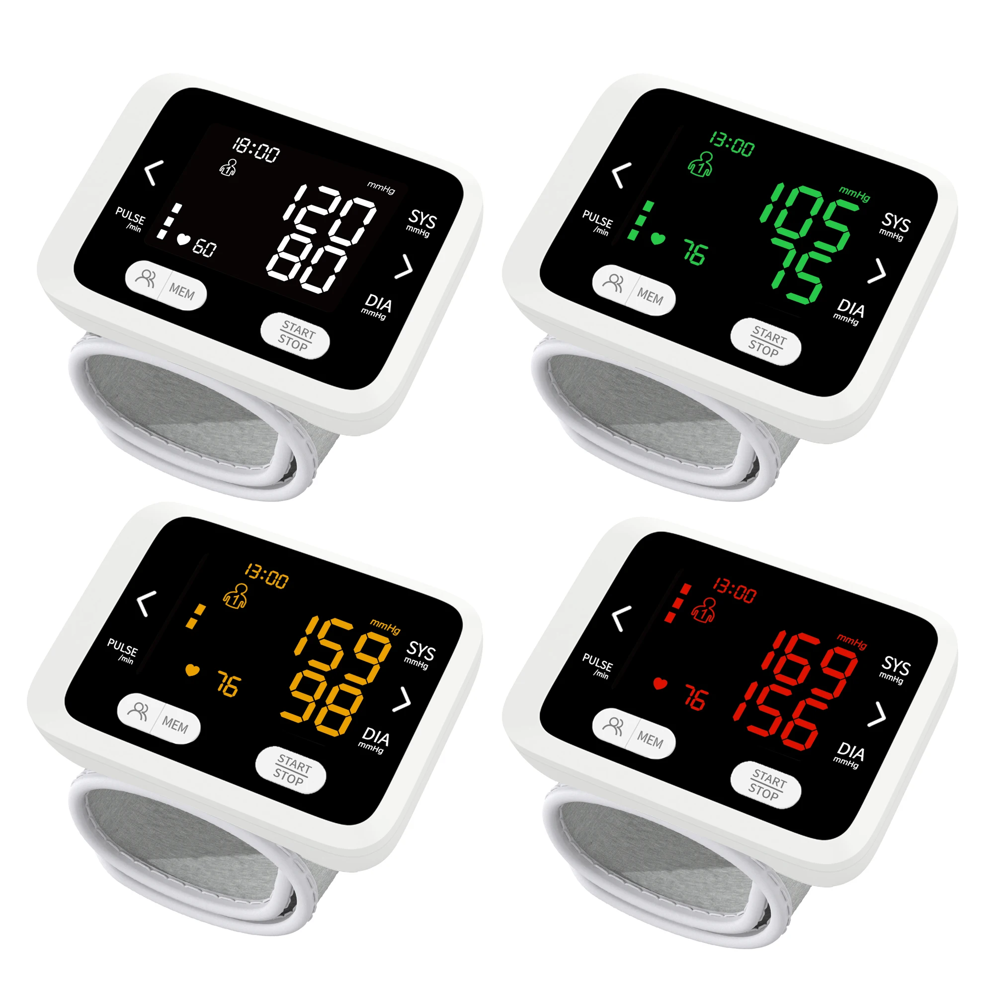
portable wrist bp electronic blood pressure meter accurate 