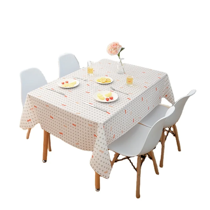 Nordic tablecloth cloth waterproof, scald proof, oil proof, wash free tea table cloth desk ins student tablecloth pvc net red