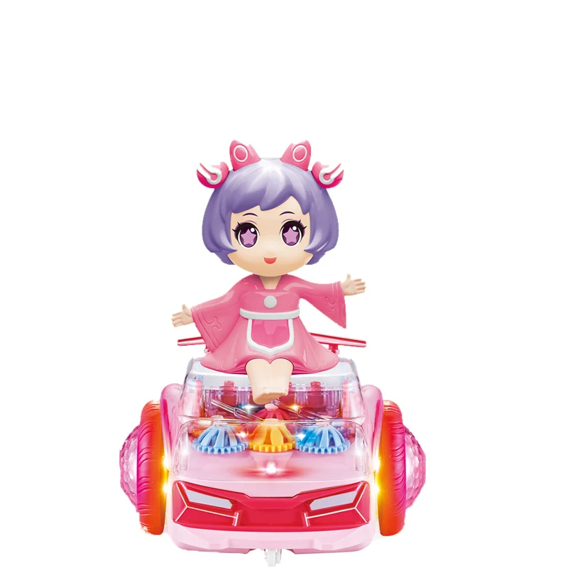 2023 Hot kids toys Music Lighting dancing girl doll  kids balance car children toys