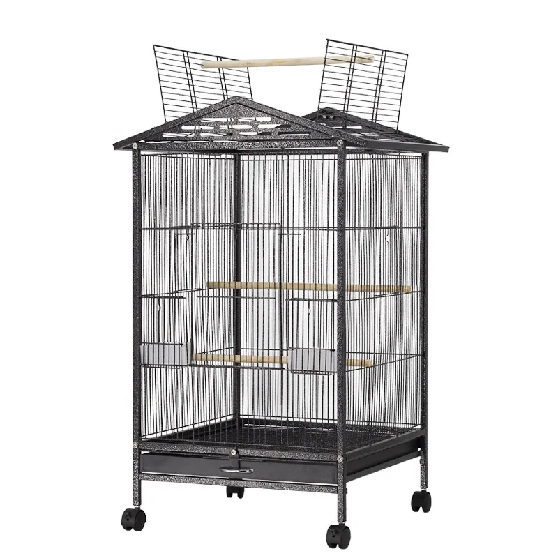 Wholesale Large Steel Aviary Pet Parrot Cage Bird Cage with Roof breeding Cage
