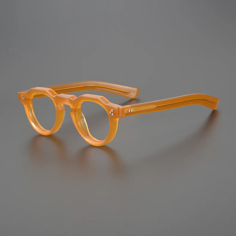 Thick acetate frame white transparent orange acetate plate glasses frame thick repeating ancient tortoise shell glasses frame
