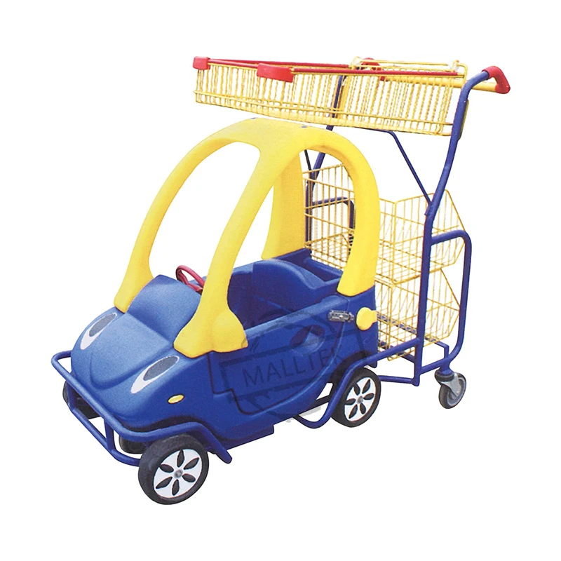 New Style Plastic Supermarket Kids Shopping Cart Toy Trolley