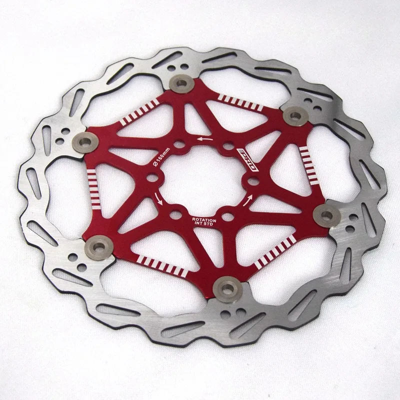 Mountain Bike Bicycle Floating Disc Bicycle Brake Disc Bracket Material Is Steel and Aluminum Alloy Size 160/180/203mm OEM 1.8mm