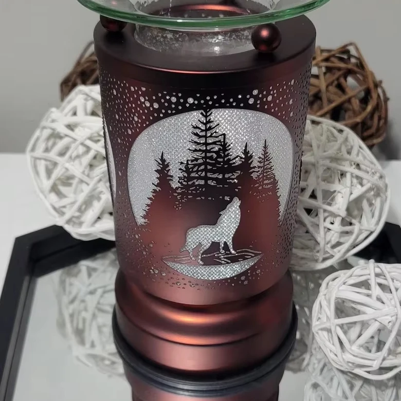 Wolf Fragrance Aroma Touch Oil & Wax Warmer Wax and Tart Melt Warmer Home Decor Gift Ideas