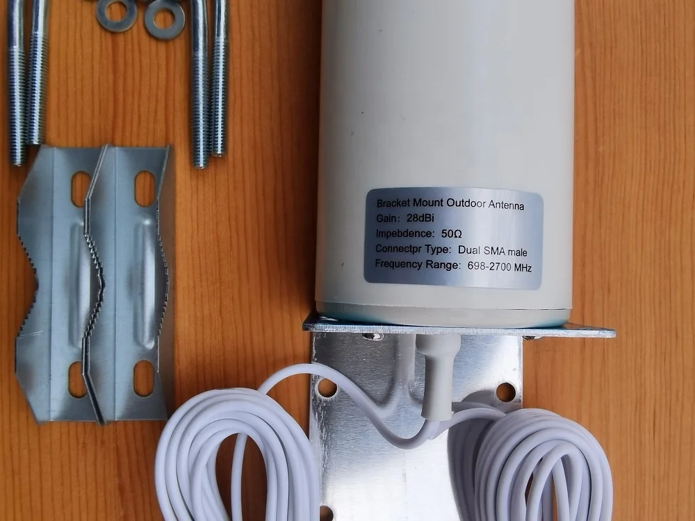 4G  LTE bracket mount outdoor W405  antenna with 5meters cable 10meters SMA/TS9/Crc9  connector