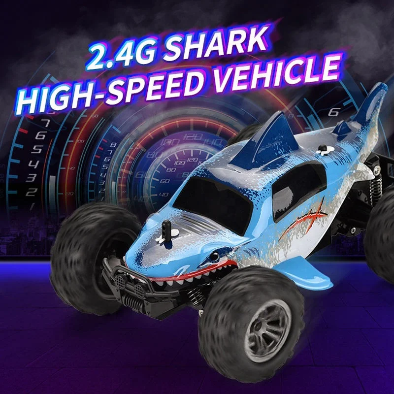Оптовая продажа 1:18 высокоскоростной автомобиль с дистанционным управлением 2 4 ГГц Радиоуправляемый Дрифт внедорожник Акула гоночный игрушки акула радиоуправляемые машинки для скалолазания
