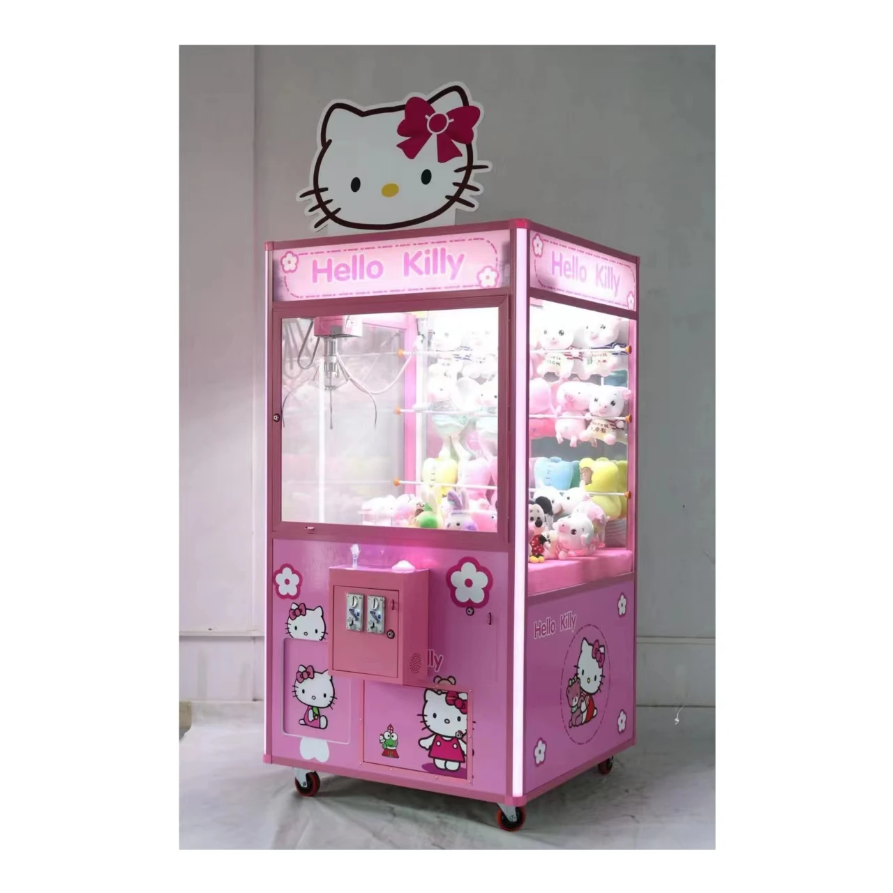 Деревянный автомат Hello Kitty с монетоприемником
