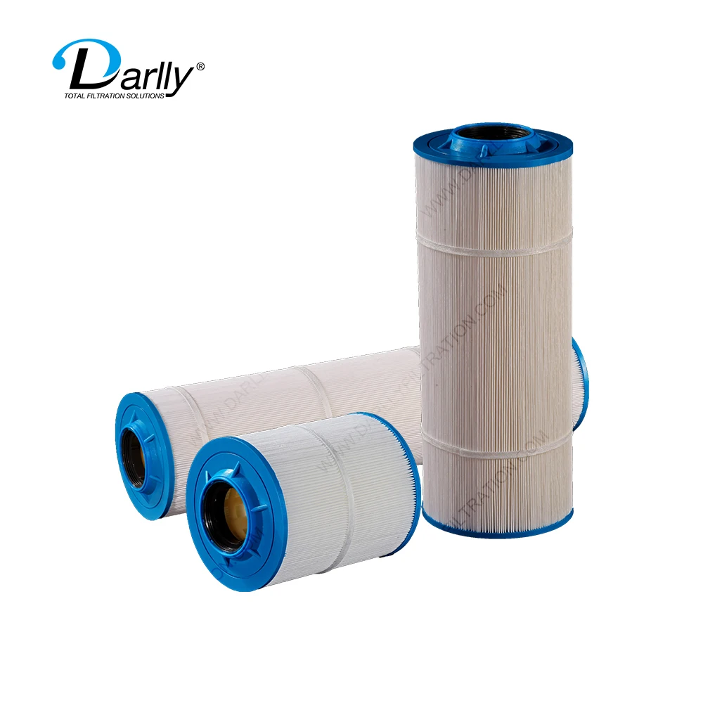 Darlly Water Filter 5 Micron Filter Polyester Pleated Industrial Water Treatment Replacement High Filtration Flow Cartridge