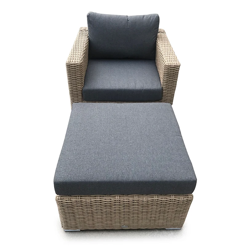 Outdoor Garden Lounge Rattan Furniture Wicker Aluminum Rattan Sofa with Side Table