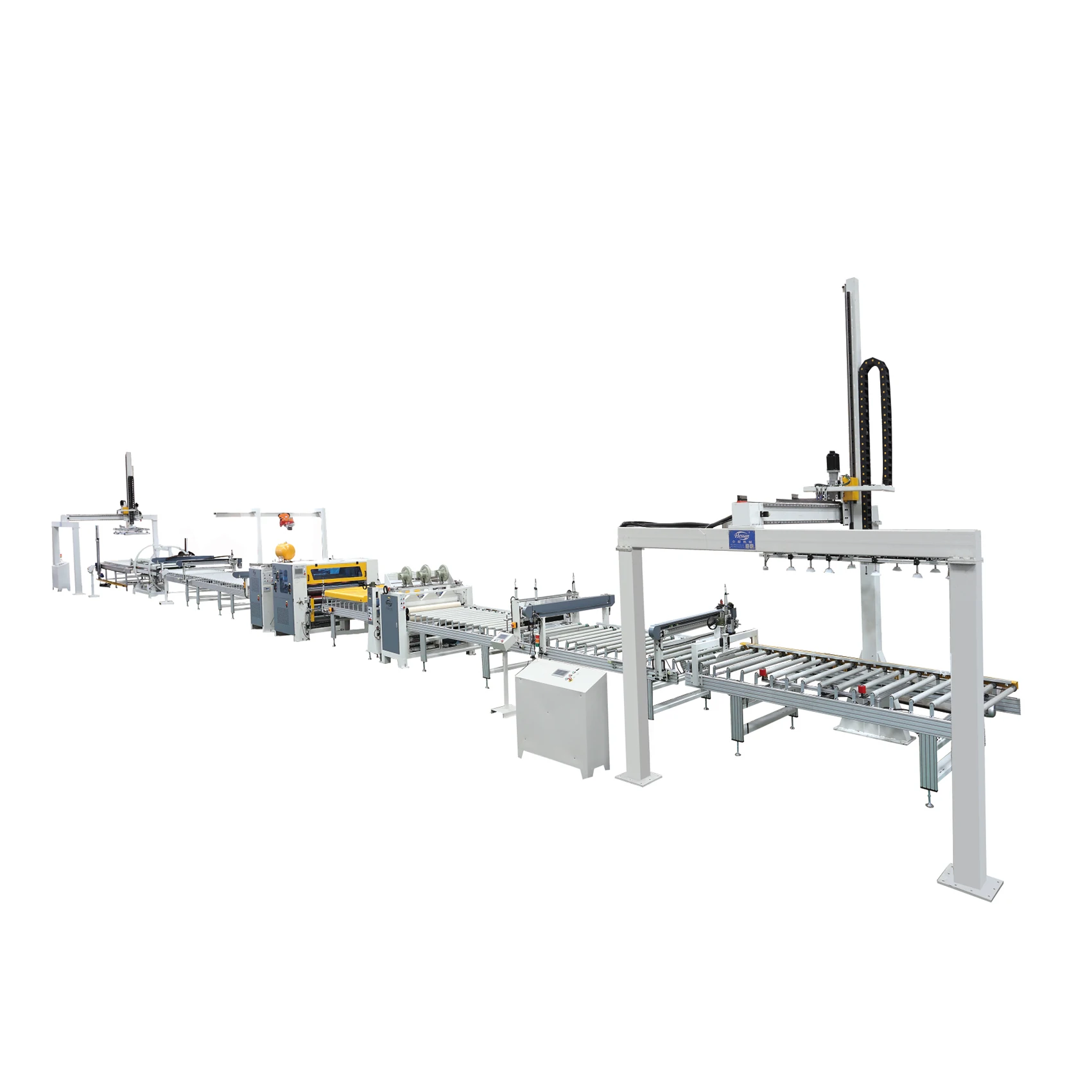 High Speed Auto-loading And Unloading Machine For PUR Panel Laminating Line Invisible Door Panel Automatic Production Line