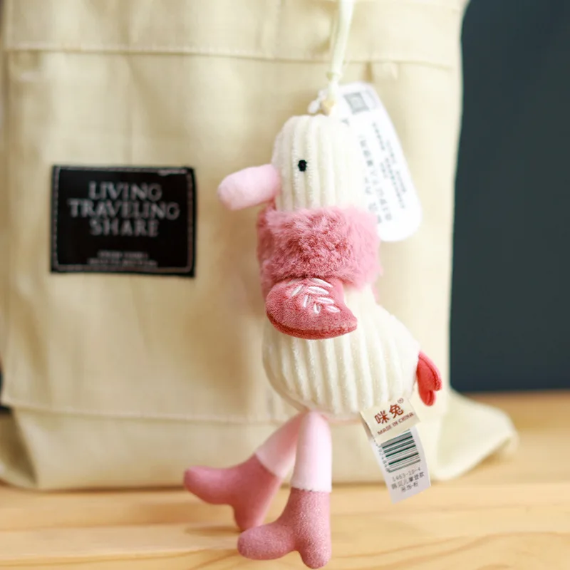 small duck stuffed toy action figure backpack small pendant lace key chain accessories