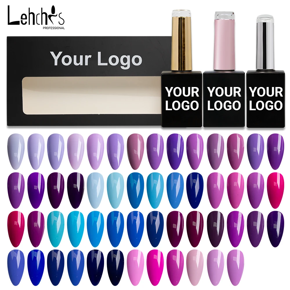 Lehchis Private Label Gel Nail Polish Non Toxic OEM Bottles and Box Nail Supplies 246 Colors Set with Color Display